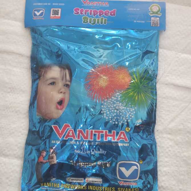 Vanitha 50 pcs stripped bijili 